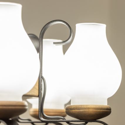 Brilagi - Lysekrone med kæde ROATA 8xE14/40W/230V diameter 70 cm bøg