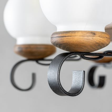 Brilagi - Lysekrone med kæde ROATA 8xE14/40W/230V diameter 70 cm bøg