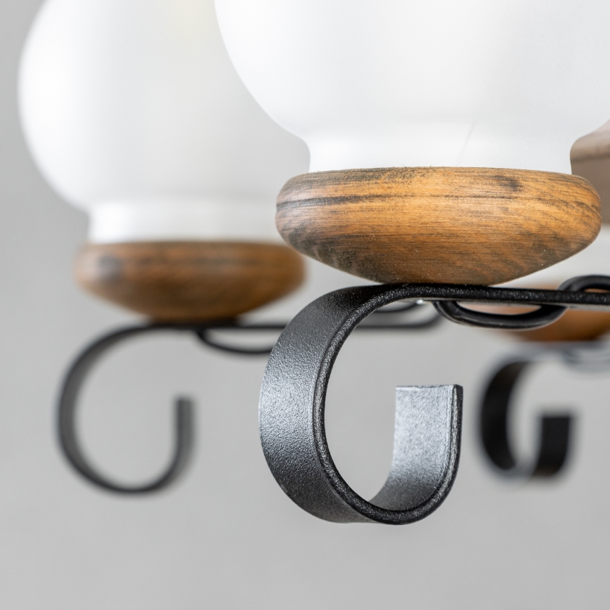 Brilagi - Lysekrone med kæde ROATA 8xE14/40W/230V diameter 70 cm bøg