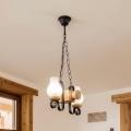Brilagi - Lysekrone med kæde RUSTIC 2xE14/40W/230V eg