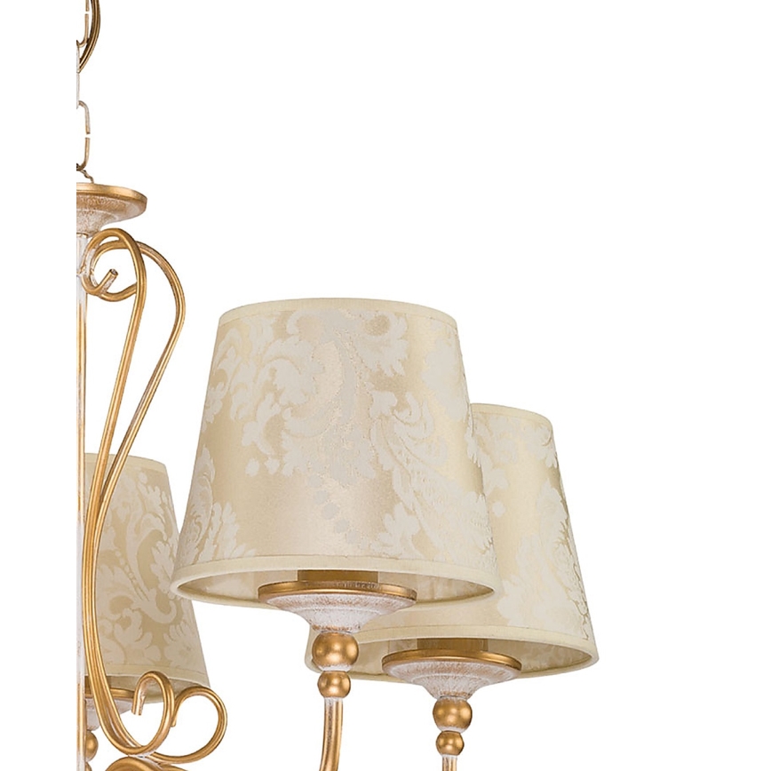 Brilagi - Lysekrone med kæde SONIA 5xE27/15W/230V Ø 64 cm creme/patina
