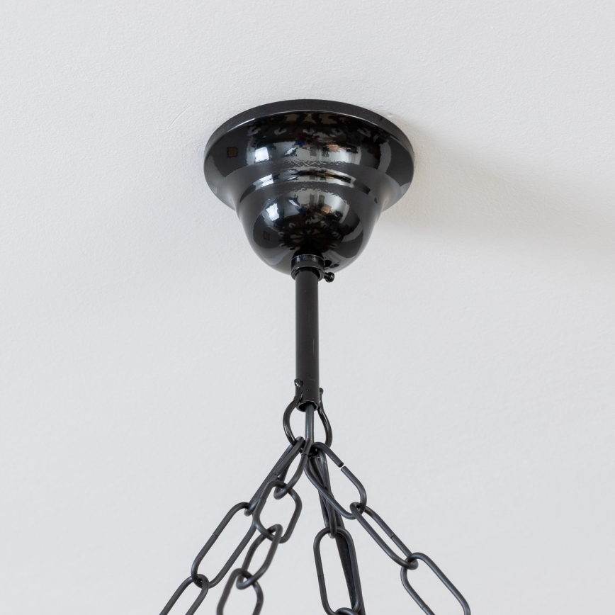 Brilagi - Lysekrone med kæde TIMONA 8xE14/40W/230V Ø 70 cm bøg