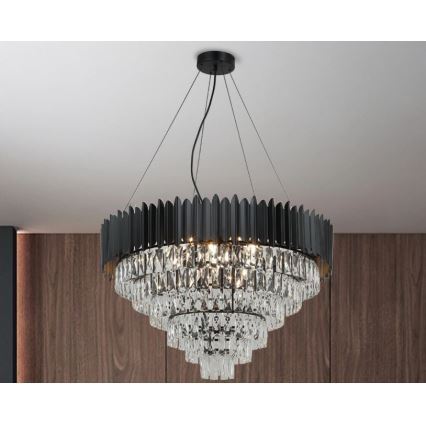 Brilagi - lysekrone med wireophæng CARLOS 11xE14/40W/230V Ø 80 cm