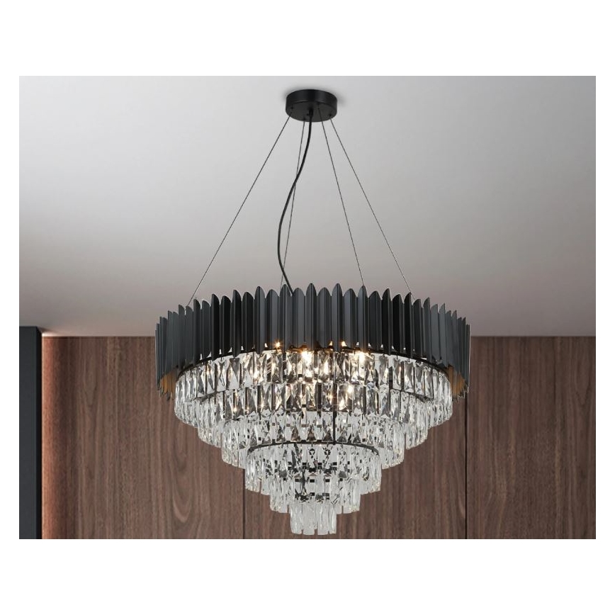Brilagi - lysekrone med wireophæng CARLOS 11xE14/40W/230V Ø 80 cm