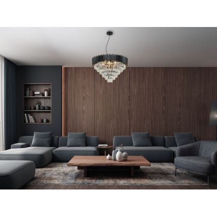 Brilagi - lysekrone med wireophæng CARLOS 11xE14/40W/230V Ø 80 cm