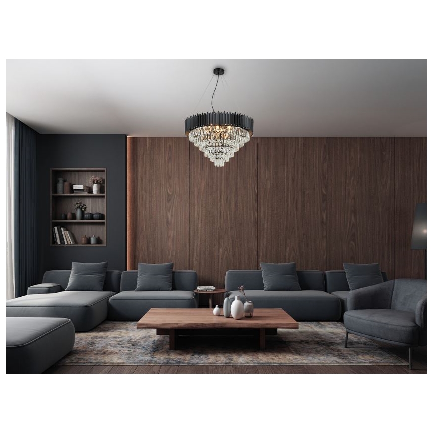 Brilagi - lysekrone med wireophæng CARLOS 11xE14/40W/230V Ø 80 cm