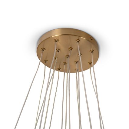 Brilagi - Lysekrone med wireophæng GLOBE 15xE14/15W/230V hvid