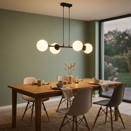 Brilagi - Lysekrone på kabel MILO 4xE27/60W/230V sort