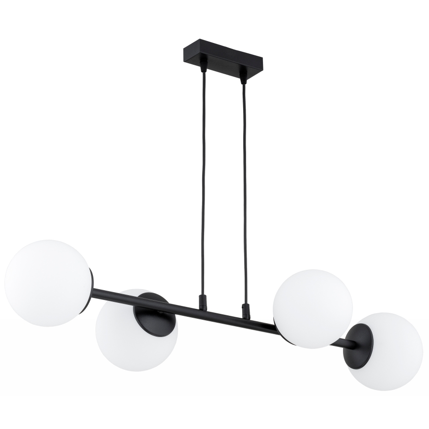Brilagi - Lysekrone på kabel MILO 4xE27/60W/230V sort