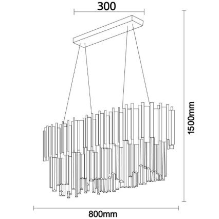 Brilagi - Lysekrone på kabel PLAZA 10xE14/40W/230V