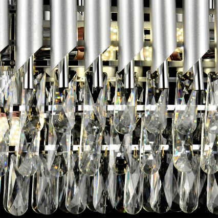 Brilagi - Lysekrone på kæde ECLIPSE 10xE14/10W/230V 78x28 cm sølv