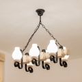 Brilagi - Lysekrone på kæde RUSTIC 6xE14/40W/230V eg