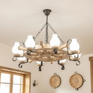 Brilagi - Lysekrone på kæde TIMONA 8xE14/40W/230V eg