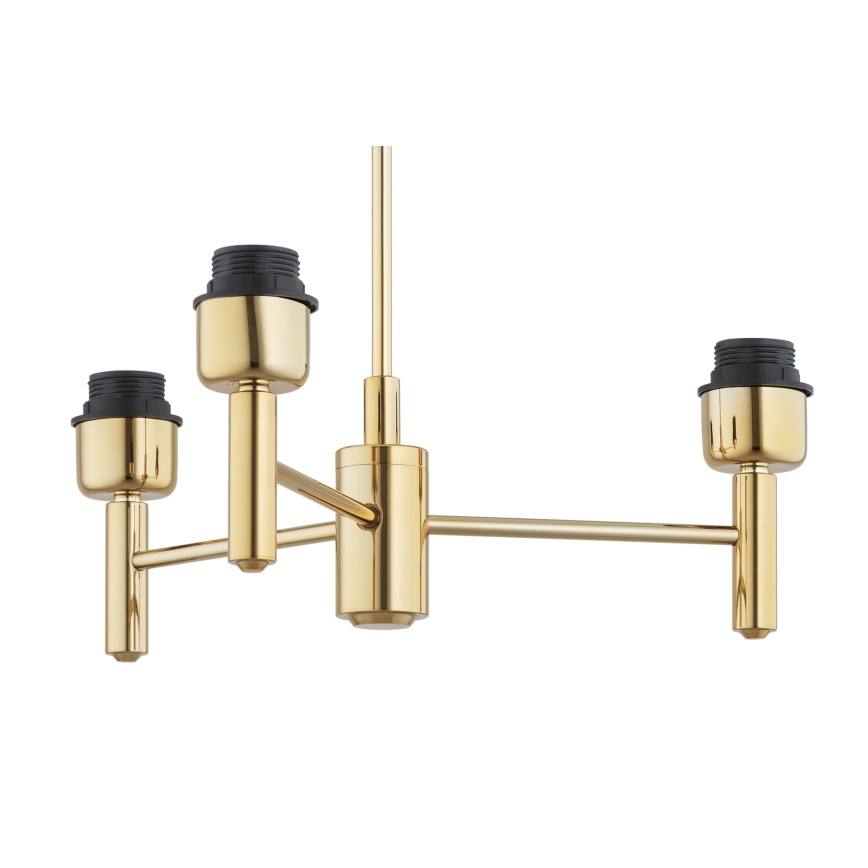 Brilagi - Lysekrone på stang MONTE 3xE27/60W/230V sort/guld