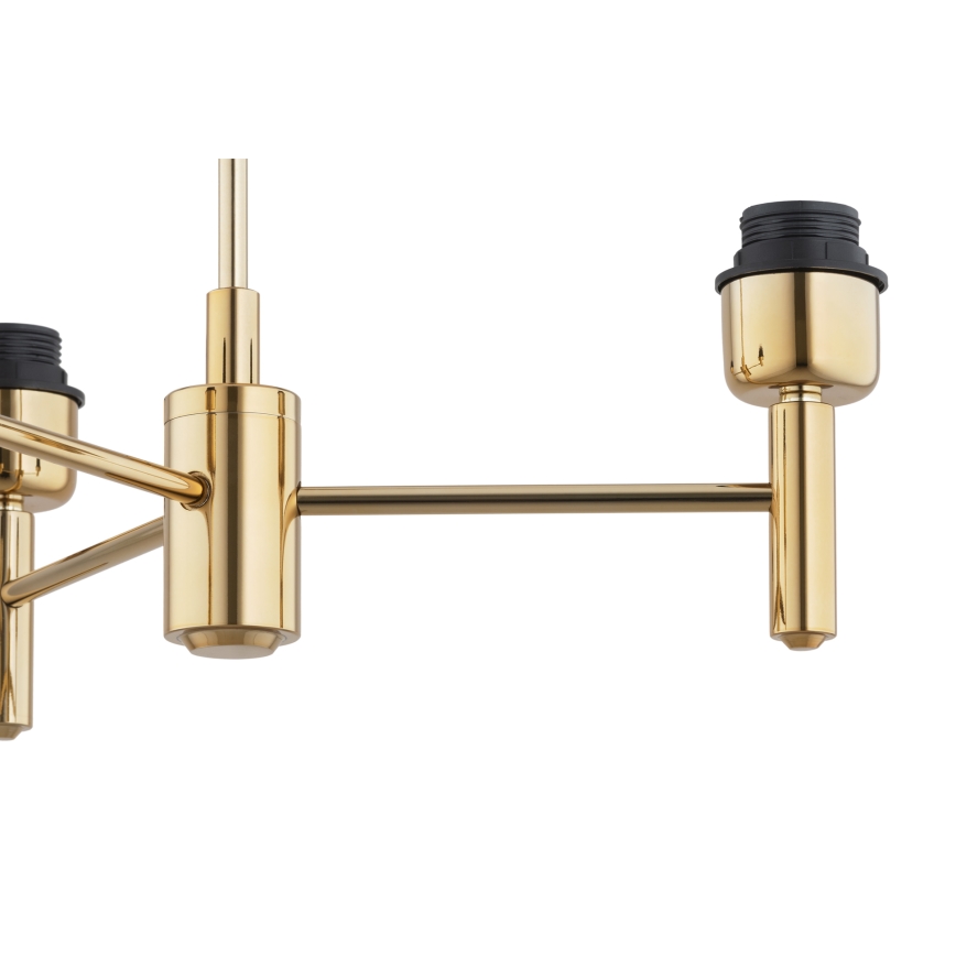Brilagi - Lysekrone på stang MONTE 3xE27/60W/230V sort/guld