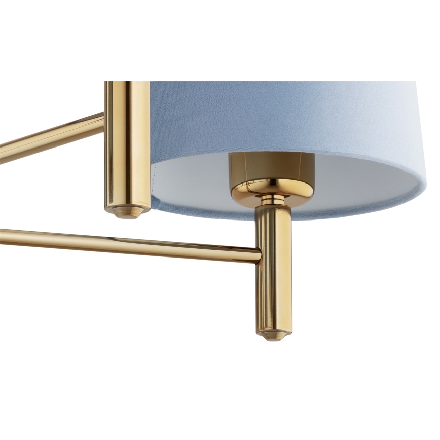 Brilagi - Lysekrone på stang MONTE 5xE27/60W/230V blå/guld