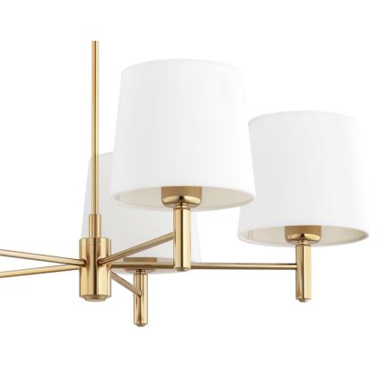 Brilagi - Lysekrone på stang MONTE 5xE27/60W/230V creme/guld