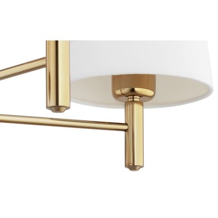 Brilagi - Lysekrone på stang MONTE 5xE27/60W/230V creme/guld