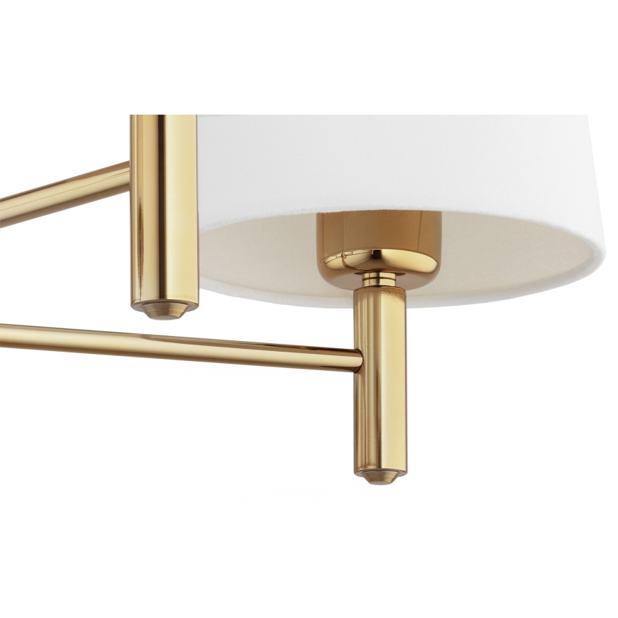 Brilagi - Lysekrone på stang MONTE 5xE27/60W/230V creme/guld