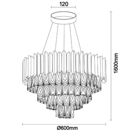 Brilagi - Lysekrone på wire CARLOS 9xE14/40W/230V Ø 60 cm