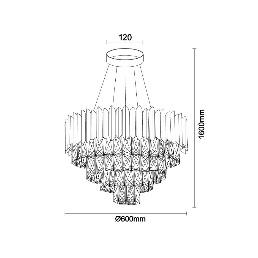 Brilagi - Lysekrone på wire CARLOS 9xE14/40W/230V Ø 60 cm