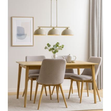 Brilagi - Lysekrone på wire MOON 3xE27/60W/230V beige/guld