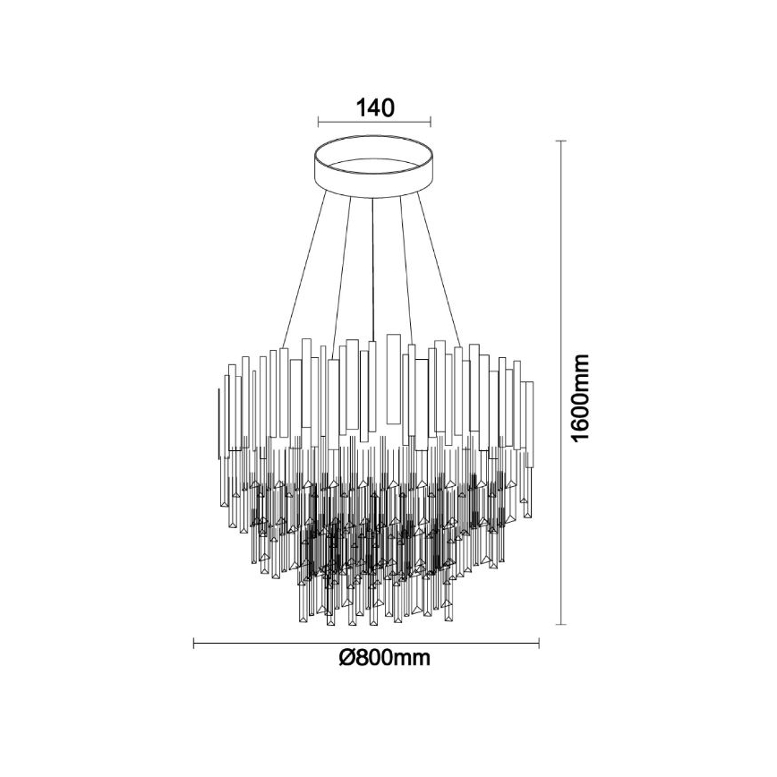 Brilagi - Lysekrone på wire PLAZA 11xE14/40W/230V Ø 80 cm