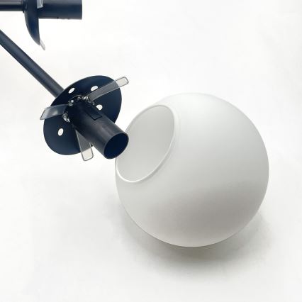 Brilagi - MALIVA overflademonteret loftlampe 6xE14/15W/230V sort/hvid