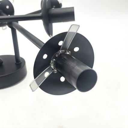 Brilagi - MALIVA overflademonteret loftlampe 6xE14/15W/230V sort/hvid