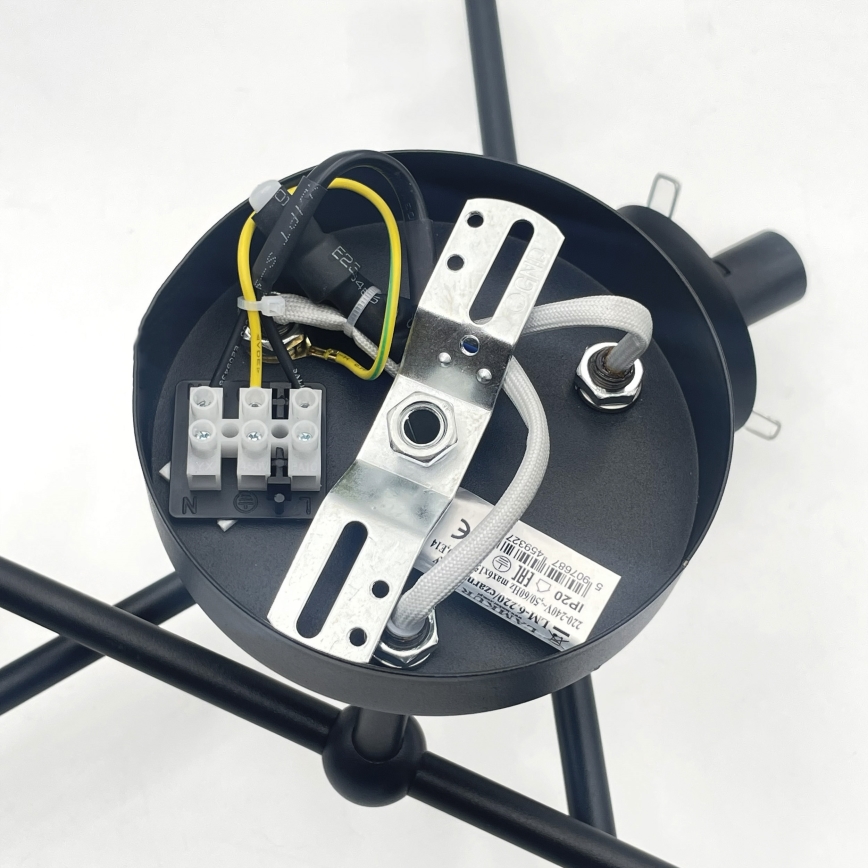 Brilagi - MALIVA overflademonteret loftlampe 6xE14/15W/230V sort/hvid