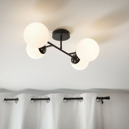 Brilagi - MALONY overflademonteret loftlampe 4xE14/20W/230V sort