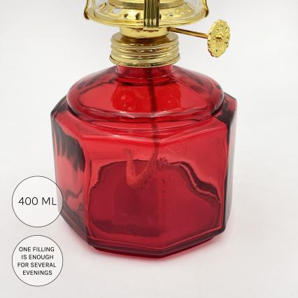 Brilagi - MERLIN petroleumslampe, rød