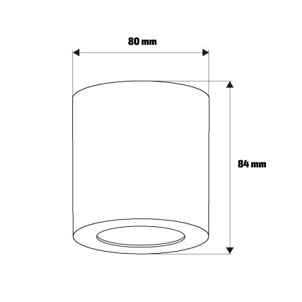 Brilagi - MIA spotlampe 1xGU10/30W/230V 84x80 mm, sølv, IP54