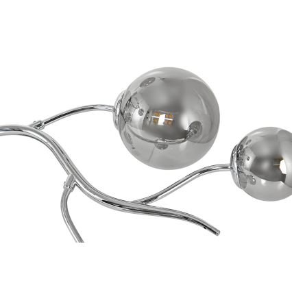 Brilagi - MISTEL LED påmonteret lysekrone 9xG9/3W/230V sort krom/røgfarvet