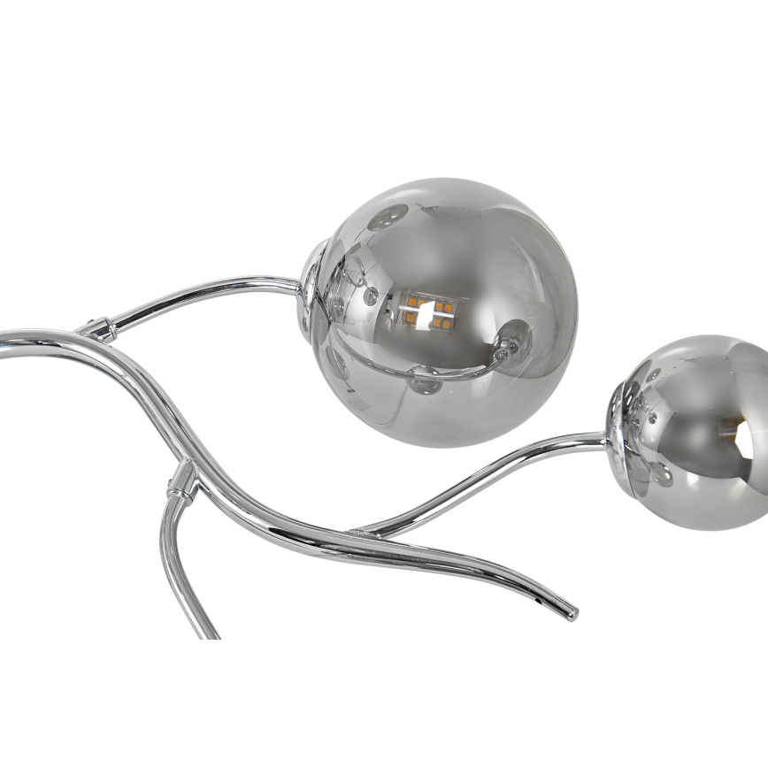 Brilagi - MISTEL LED påmonteret lysekrone 9xG9/3W/230V sort krom/røgfarvet