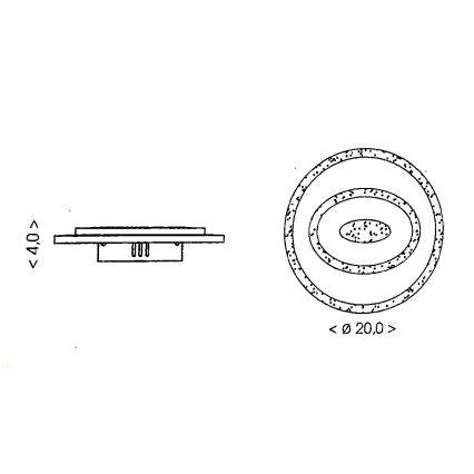 Brilagi - MODERNE MINI LED-loftlampe/26W/230V 3000/4000/6000K