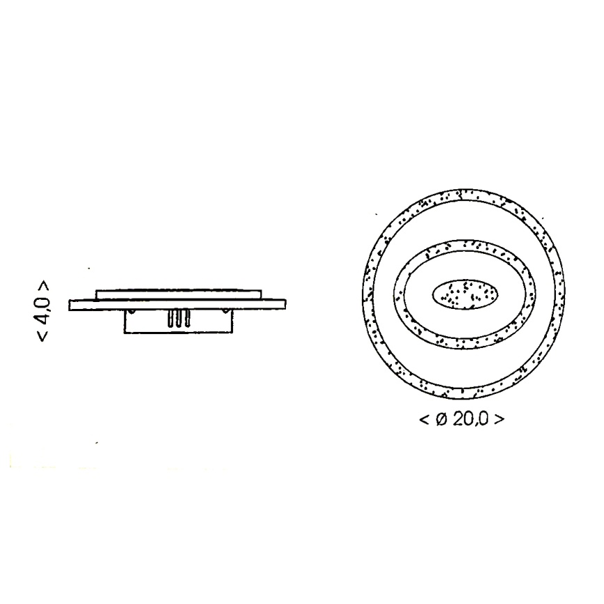 Brilagi - MODERNE MINI LED-loftlampe/26W/230V 3000/4000/6000K