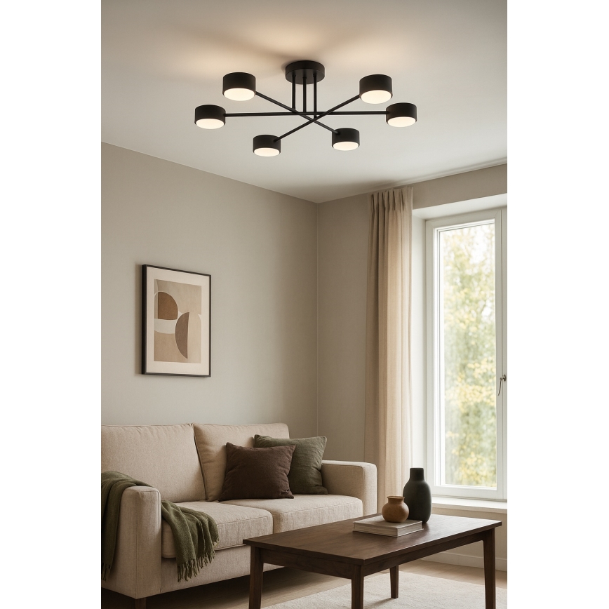 Brilagi - LED RGB+CCT Dæmpbar påbygget loftlampe MONO 6xGX53/14W/230V 2700-6500K Wi-Fi Tuya sort