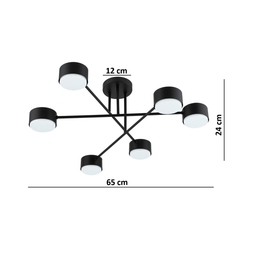 Brilagi - LED RGB+CCT Dæmpbar påbygget loftlampe MONO 6xGX53/14W/230V 2700-6500K Wi-Fi Tuya sort