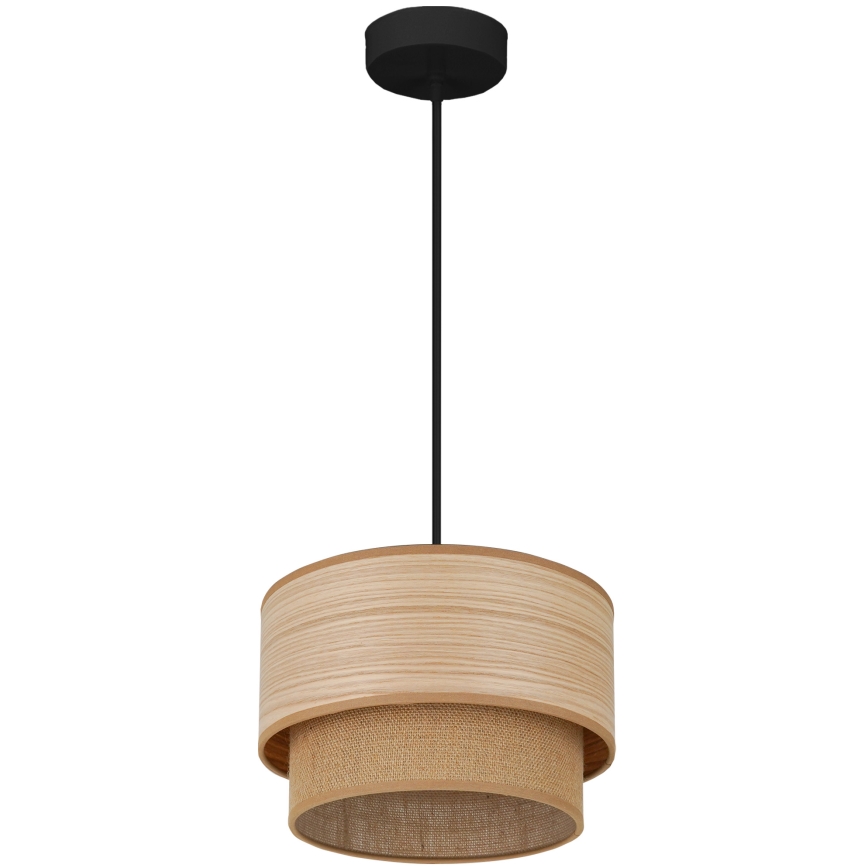 Brilagi - Loftlampe på kabel MONTANA BOHO 1xE27/15W/230V Ø 25 cm brun/sort