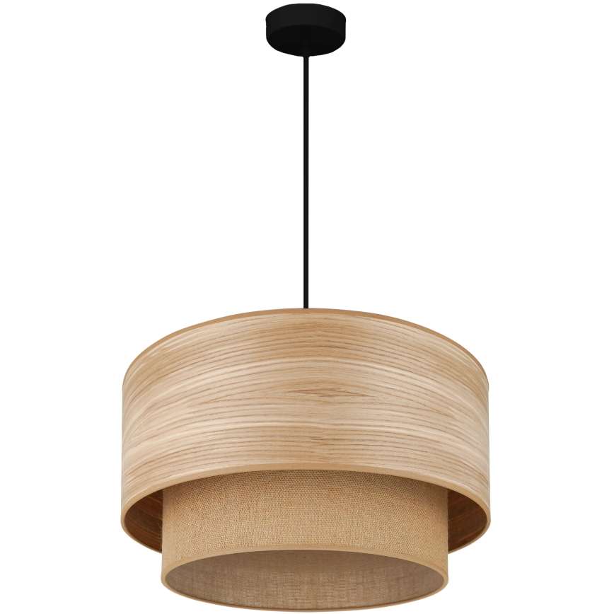 Brilagi - Loftlampe på wire MONTANA BOHO 1xE27/15W/230V Ø 45 cm brun/sort