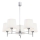 Brilagi - MONTE loftlampe på stang 5xE27/15W/230V cremefarvet/poleret krom