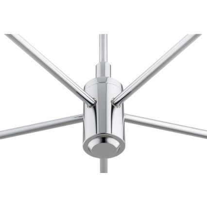 Brilagi - MONTE loftlampe på stang 5xE27/60W/230V cremefarvet/poleret krom