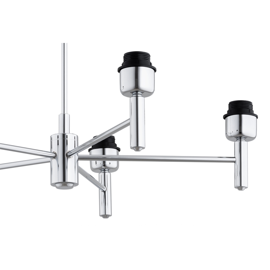 Brilagi - MONTE loftlampe på stang 5xE27/60W/230V cremefarvet/poleret krom