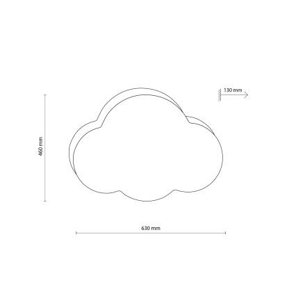 Brilagi - NIMBUS loftlampe til børn 4xE27/15W/230V hvid