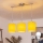 Brilagi - NUBILA LED-pendel med wireophæng 3xE27/60W/230V gul