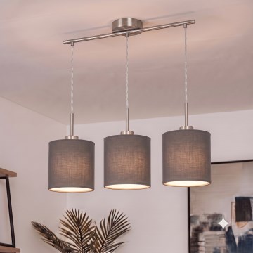 Brilagi - NUBILA LED-pendel på wire 3xE27/60W/230V antracit