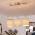 Brilagi - NUBILA LED-pendel på wire 3xE27/60W/230V, lysebrun