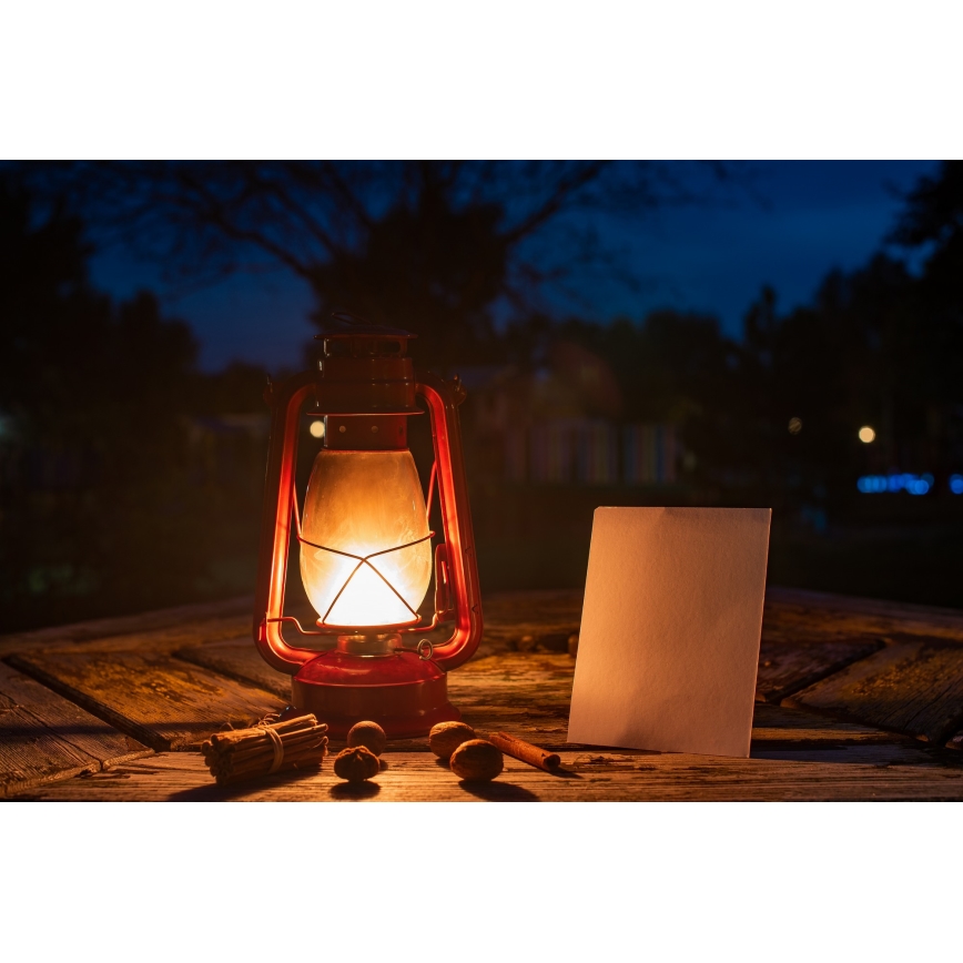 Brilagi - Olielampe LANTERN 31 cm rød