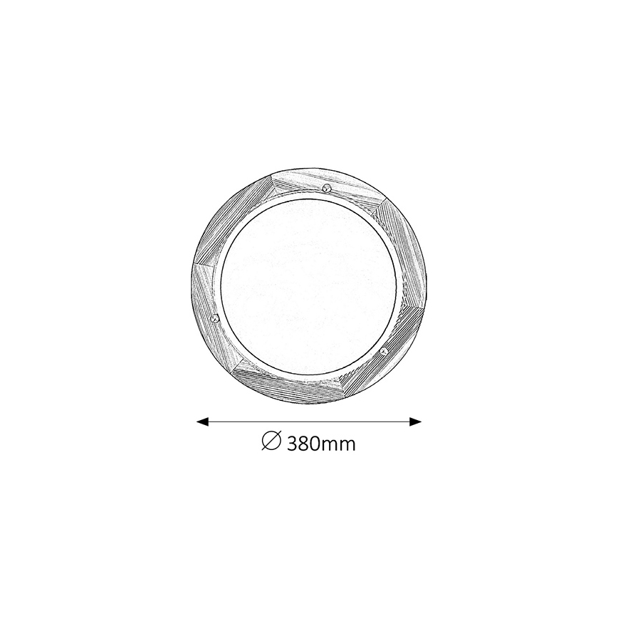 Brilagi - ORBIS loftlampe 2xE27/60W/230V Ø 38 cm, fyrretræ